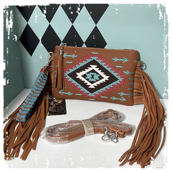 Montana West Handbags - Montana West Crossbody/Clutch Purse Southwestern Style Design Aztec